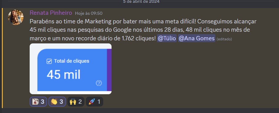 Meta batida Março 2024